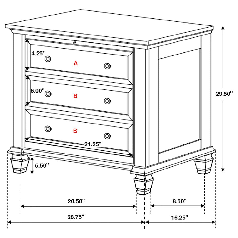 Sandy Beach 5-piece Eastern King Bedroom Set Cream White