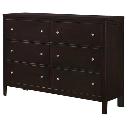 Carlton 6-drawer Dresser Cappuccino
