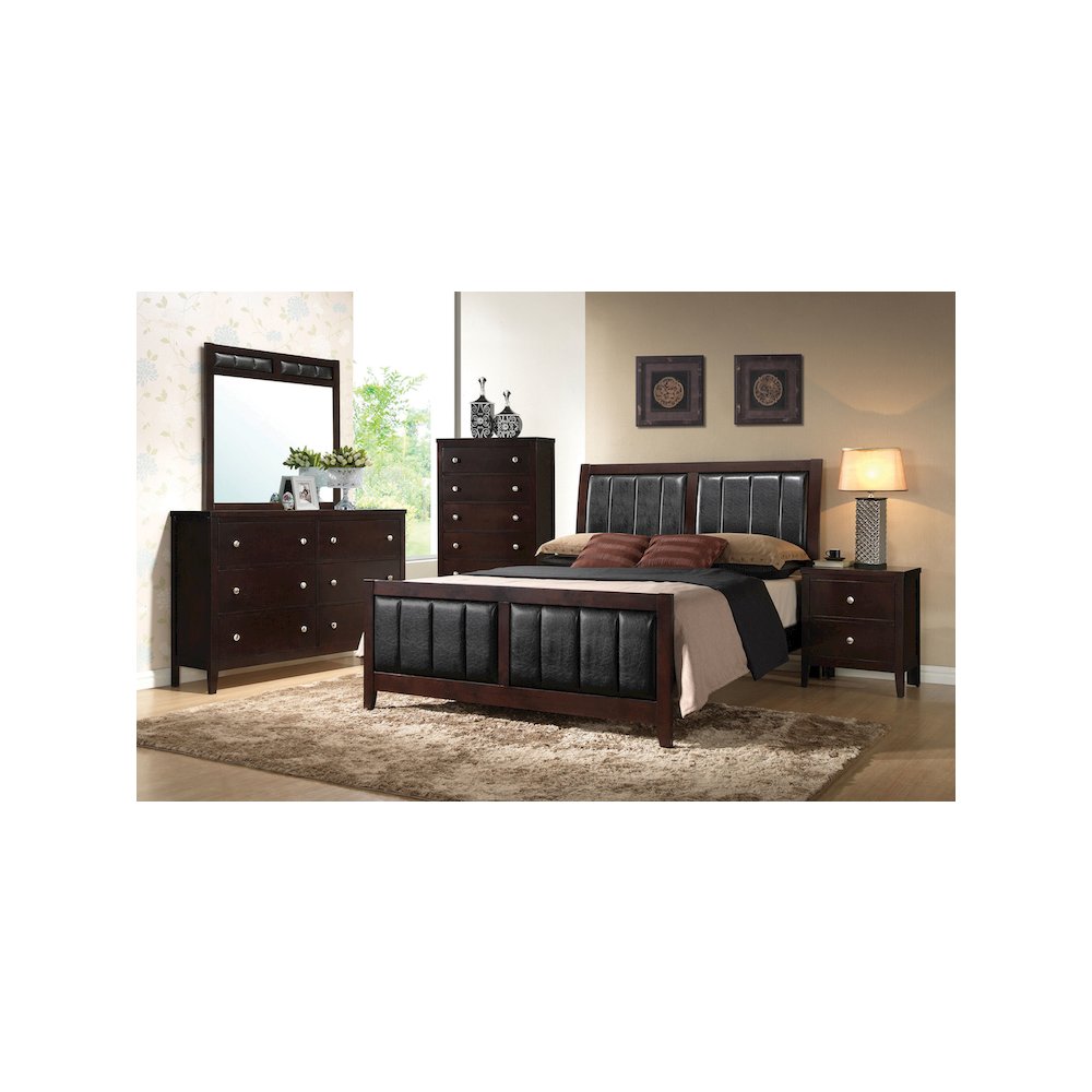 Carlton 6-drawer Dresser with Mirror Cappuccino