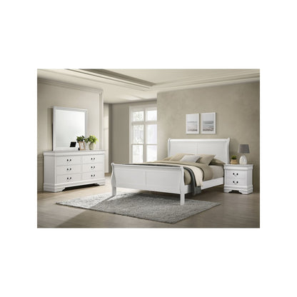 Louis Philippe 4-piece Queen Bedroom Set White