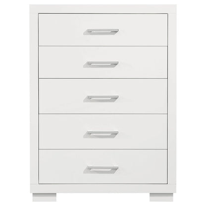 Jessica 5-drawer Bedroom Chest Cream White