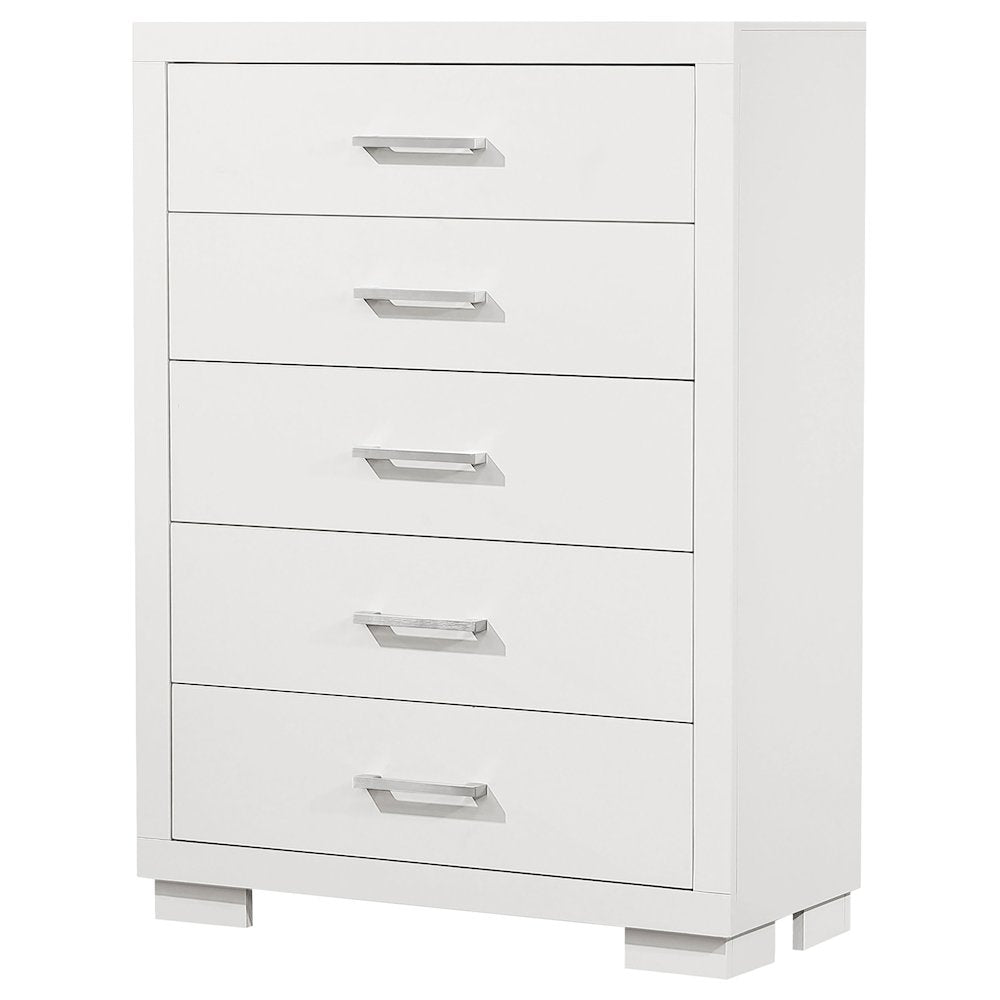 Jessica 5-drawer Bedroom Chest Cream White