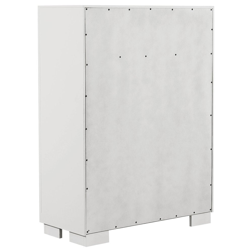 Jessica 5-drawer Bedroom Chest Cream White