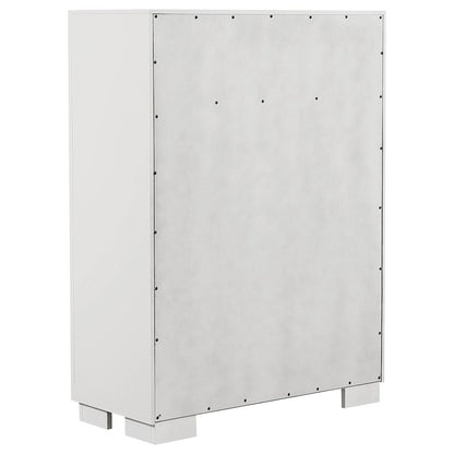 Jessica 5-drawer Bedroom Chest Cream White