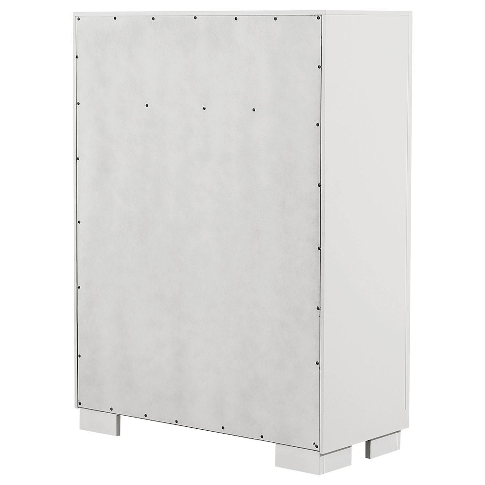 Jessica 5-drawer Bedroom Chest Cream White