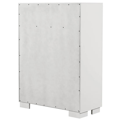Jessica 5-drawer Bedroom Chest Cream White