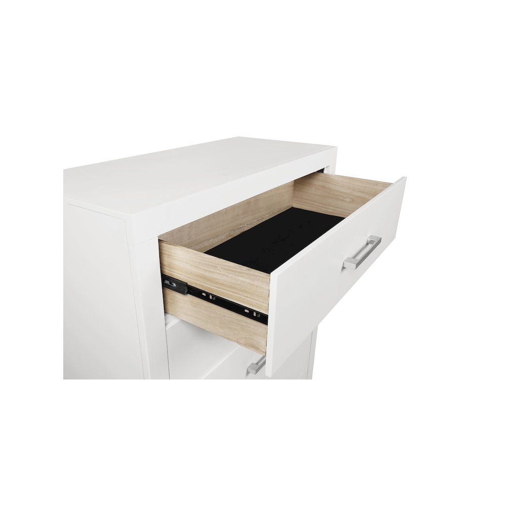 Jessica 5-drawer Bedroom Chest Cream White