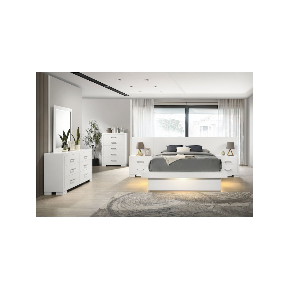 Jessica 5-drawer Bedroom Chest Cream White