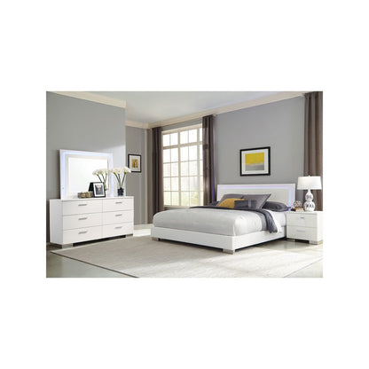 Felicity 4-piece Queen Bedroom Set White High Gloss