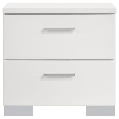 Felicity 4-piece Twin Bedroom Set White High Gloss