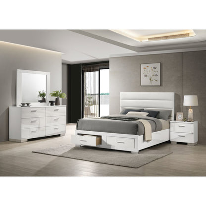 Felicity 4-piece Queen Platform Bedroom Set White