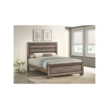 Kauffman Wood Queen Panel Bed Washed Taupe