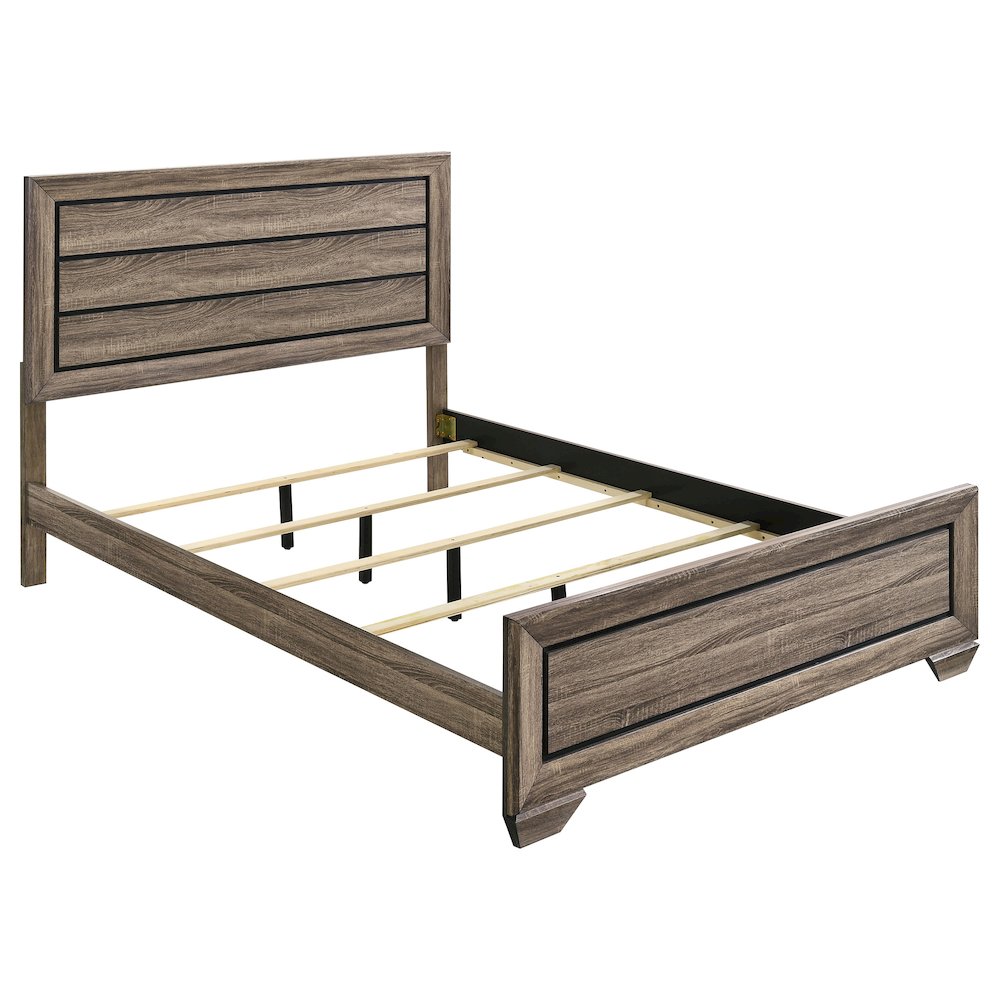 Kauffman Wood Queen Panel Bed Washed Taupe