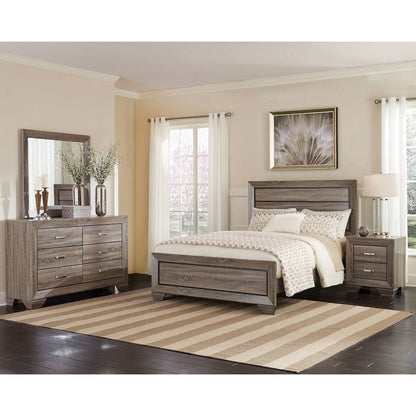 Kauffman Wood Queen Panel Bed Washed Taupe