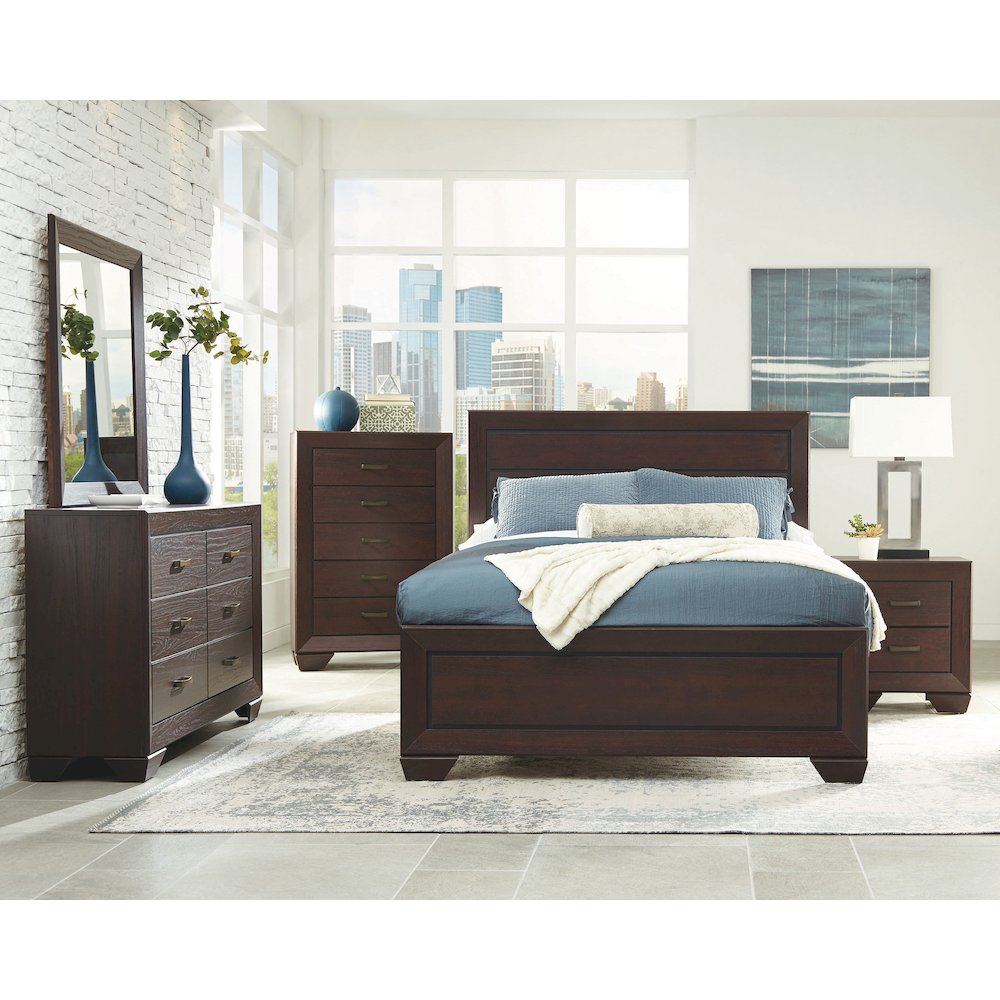 Kauffman 5-drawer Bedroom Chest Dark Cocoa
