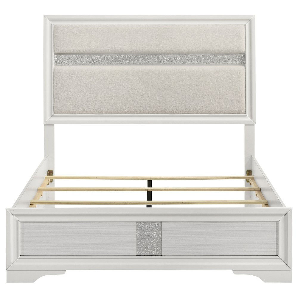 Miranda 54-inch Upholstered Full Panel Bed White