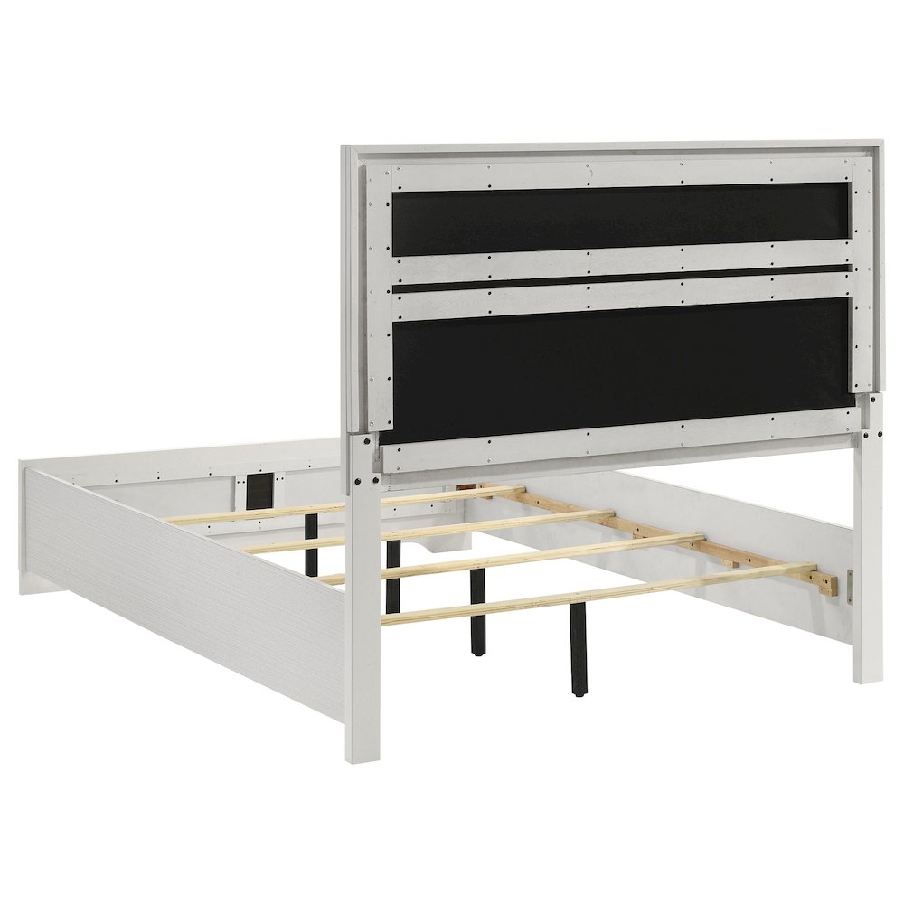 Miranda 54-inch Upholstered Full Panel Bed White