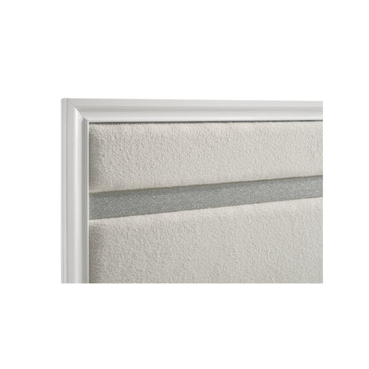 Miranda 54-inch Upholstered Queen Panel Bed White
