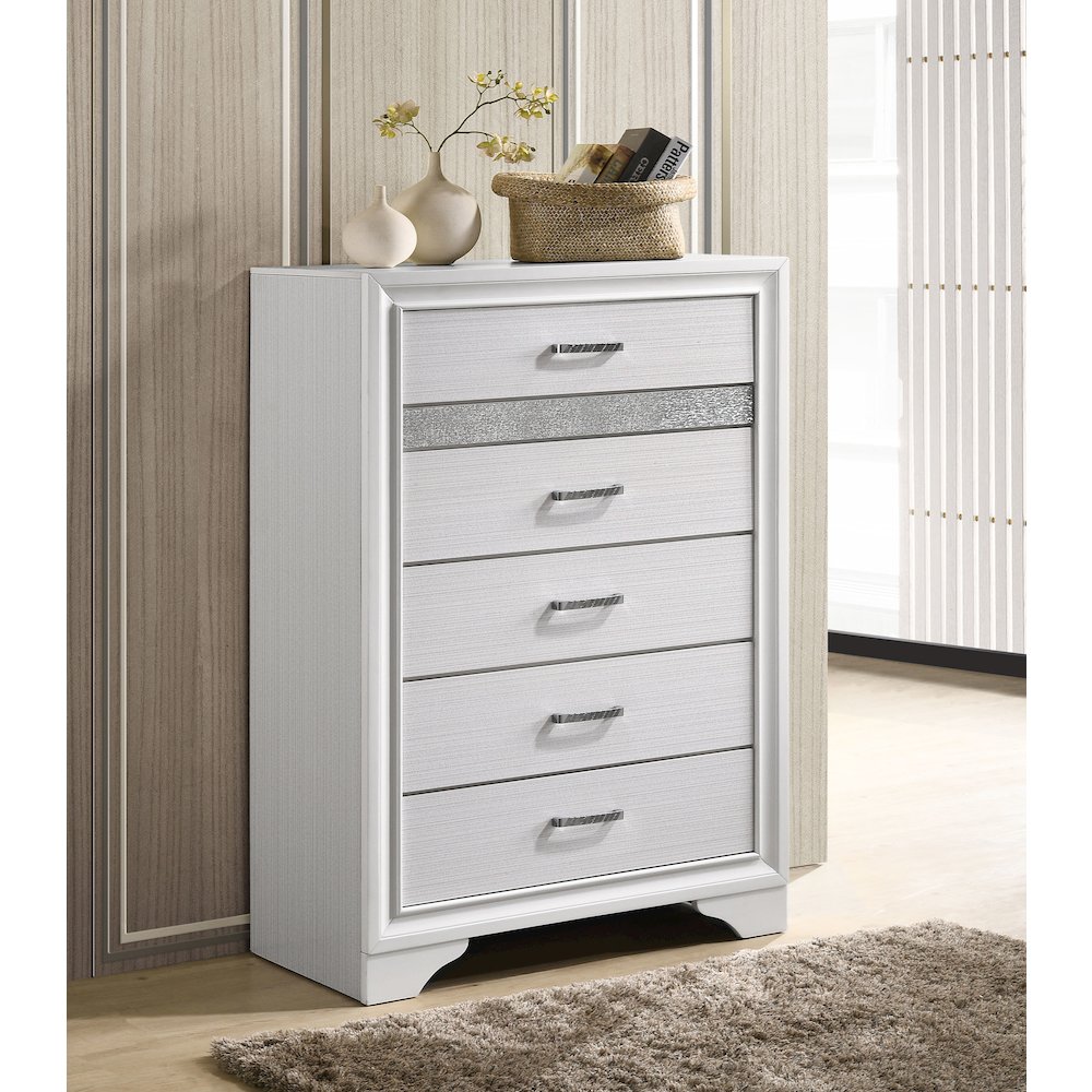 Miranda 5-drawer Bedroom Chest White