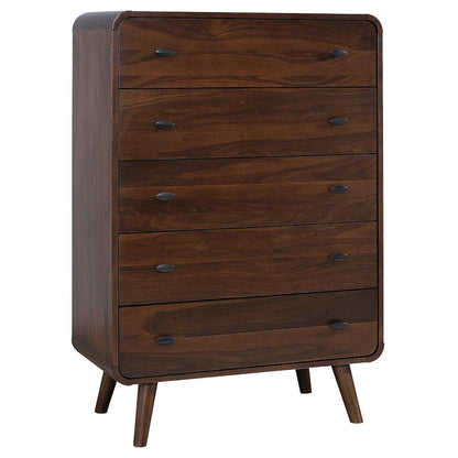Robyn 5-piece Full Bedroom Set Dark Walnut