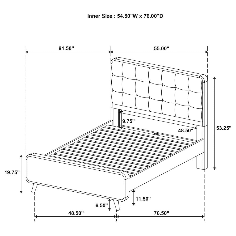 Robyn 5-piece Full Bedroom Set Dark Walnut