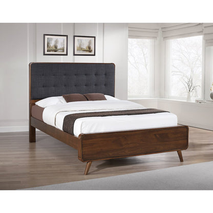 Robyn Wood Queen Panel Bed Dark Walnut
