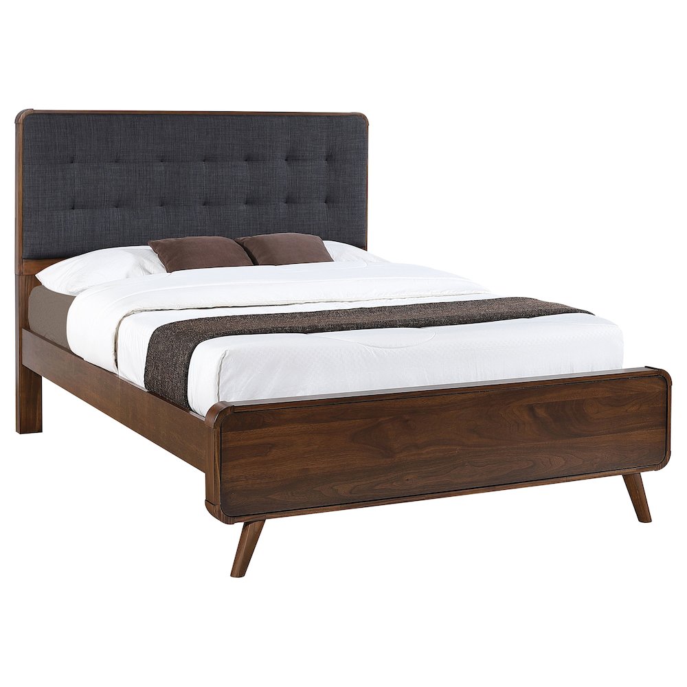 Robyn Wood Queen Panel Bed Dark Walnut