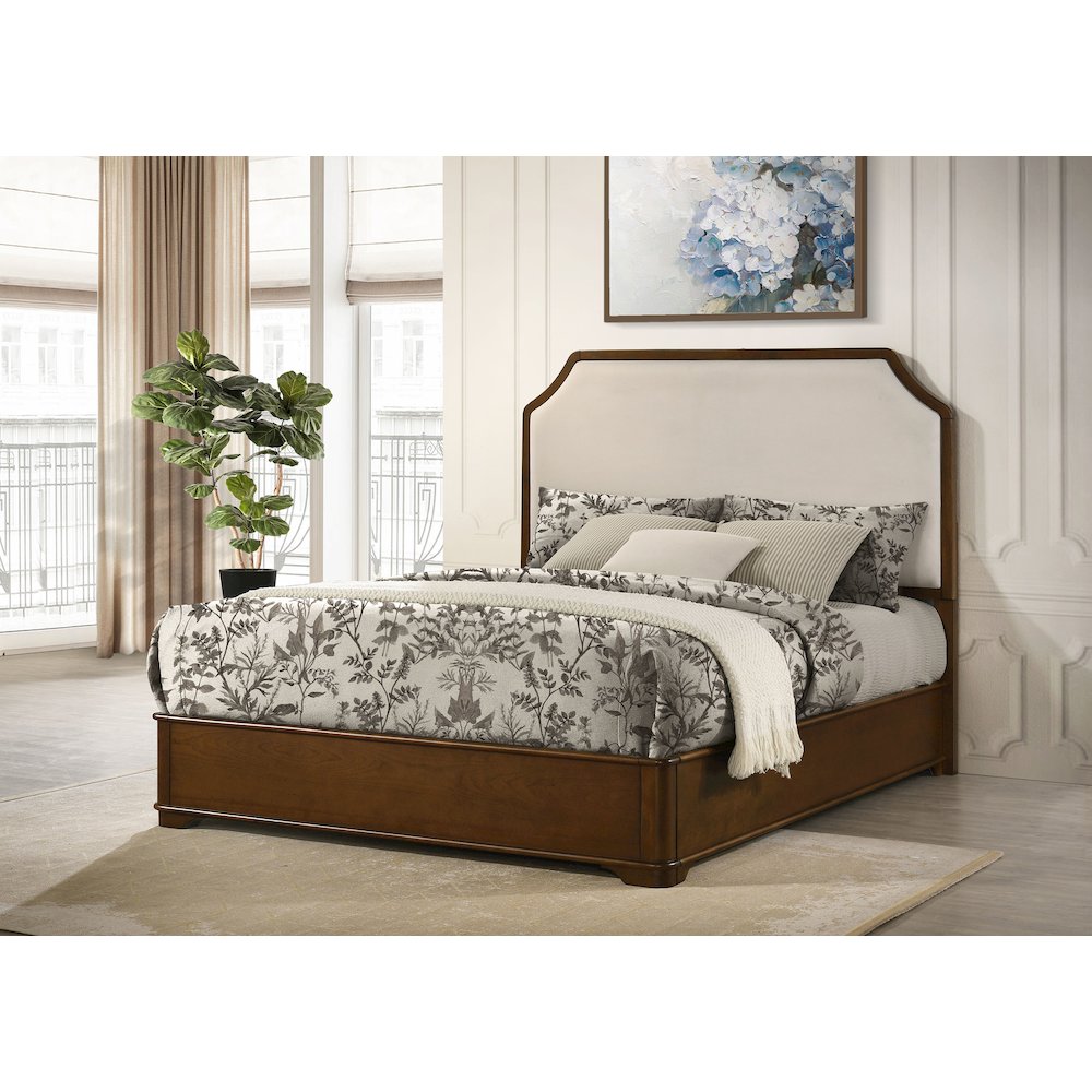 Garland 58-inch Eastern King Panel Bed Cream Brown Cherry