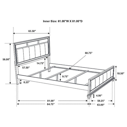 Barzini Wood Queen Panel Bed White
