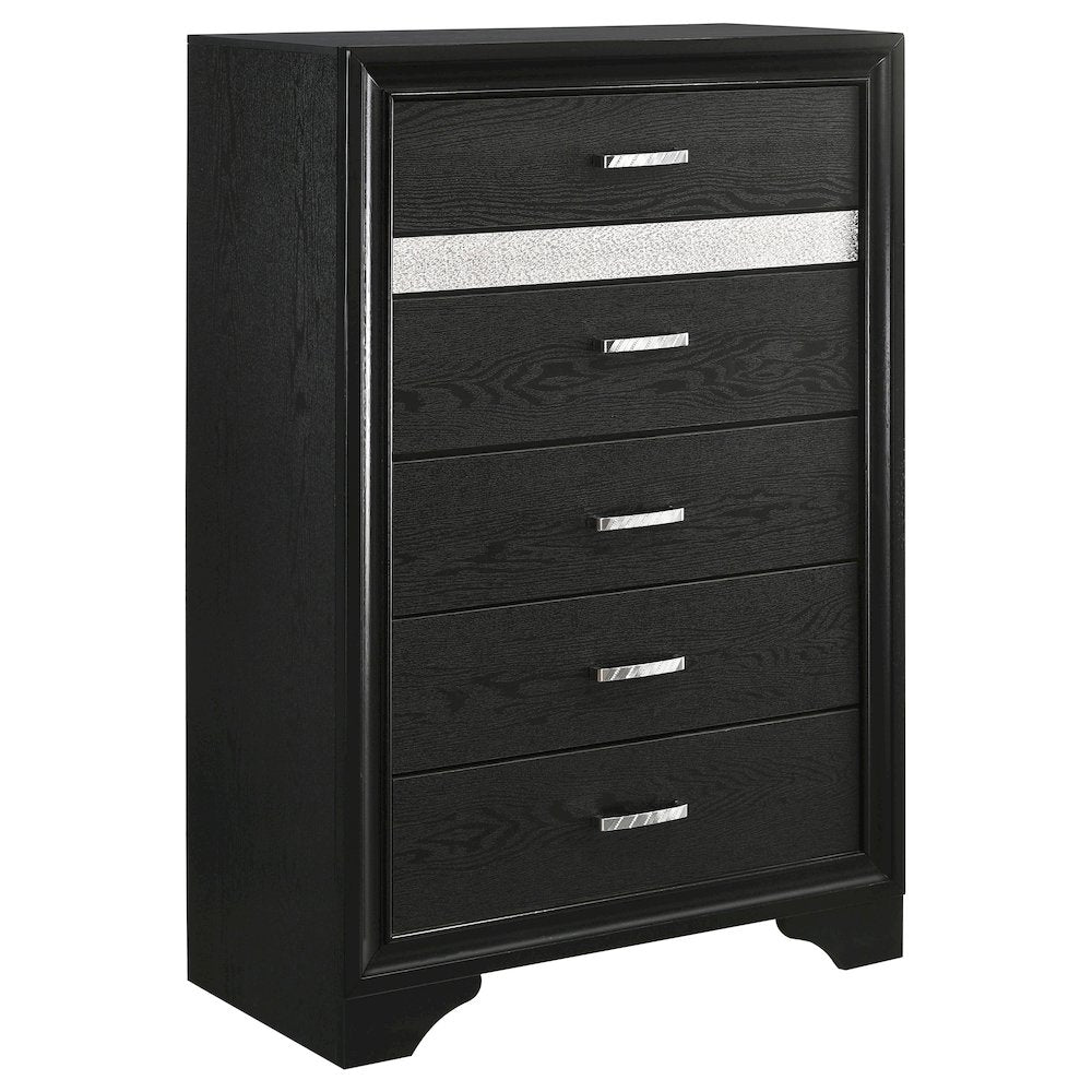 Miranda 5-piece Full Bedroom Set Black