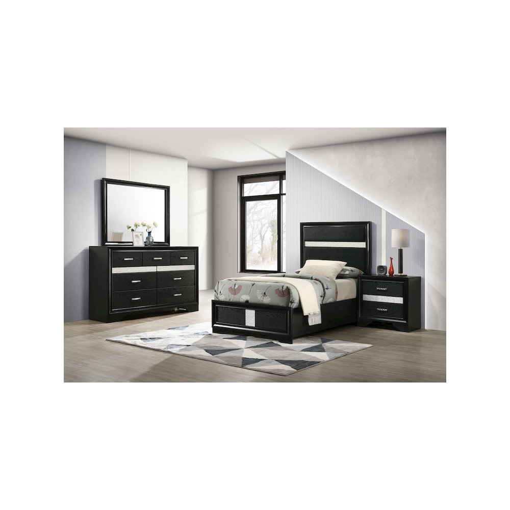 Miranda 4-piece Twin Bedroom Set Black