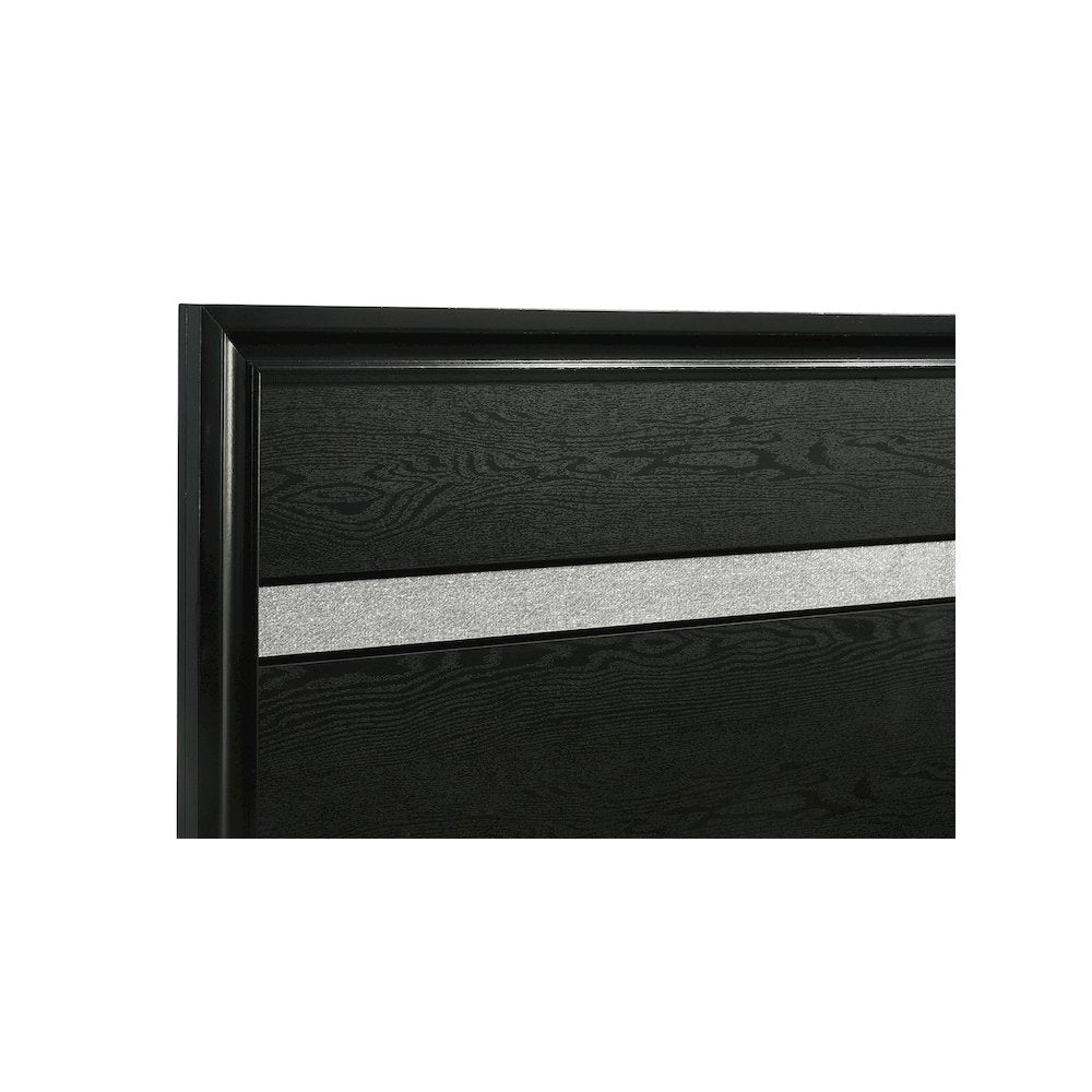 Miranda 51-inch Wood Full Storage Panel Bed Black