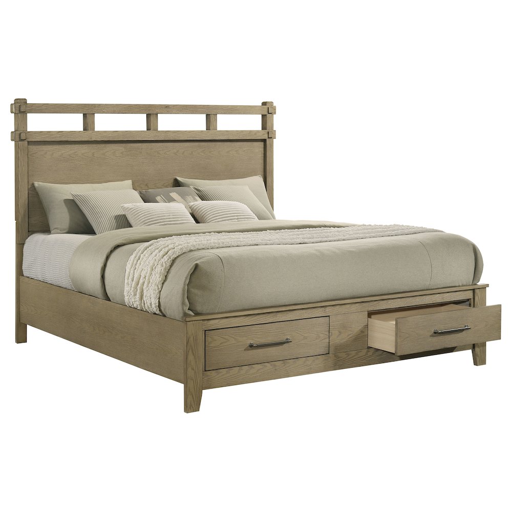 Hazlewood 59-inch Eastern King Storage Bed Vineyard Oak