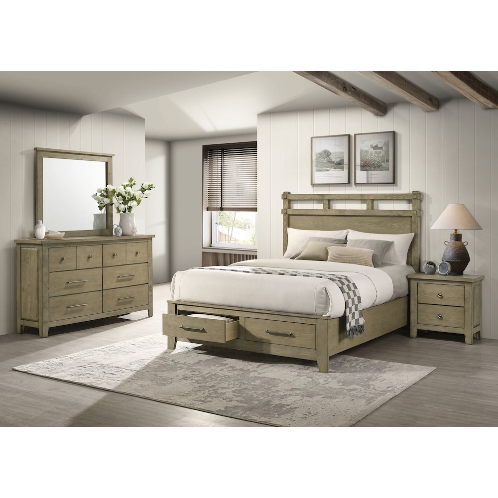 Hazlewood 4-piece Queen Bedroom Set Vineyard Oak