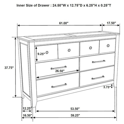 Hazlewood 4-piece Queen Bedroom Set Vineyard Oak