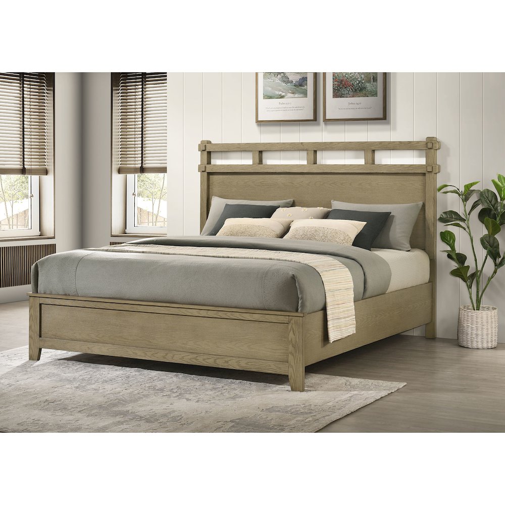 Hazlewood 59-inch Eastern King Panel Bed Vineyard Oak