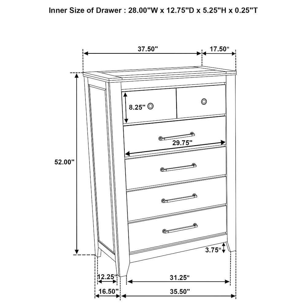 Hazlewood 5-piece Eastern King Bedroom Set Vineyard Oak
