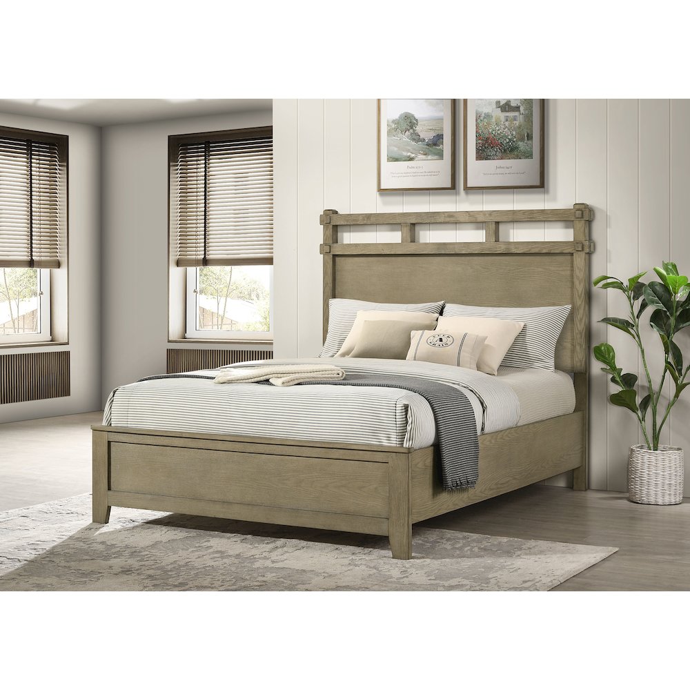 Hazlewood 59-inch Queen Panel Bed Vineyard Oak