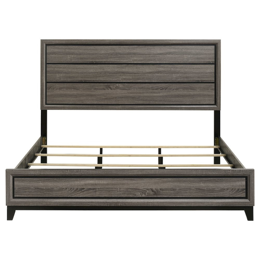 Watson Wood Eastern King Panel Bed Grey Oak
