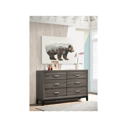 Watson 6-drawer Dresser Grey Oak