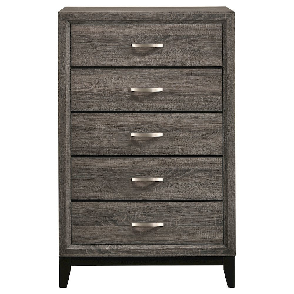 Watson 5-drawer Bedroom Chest Grey Oak