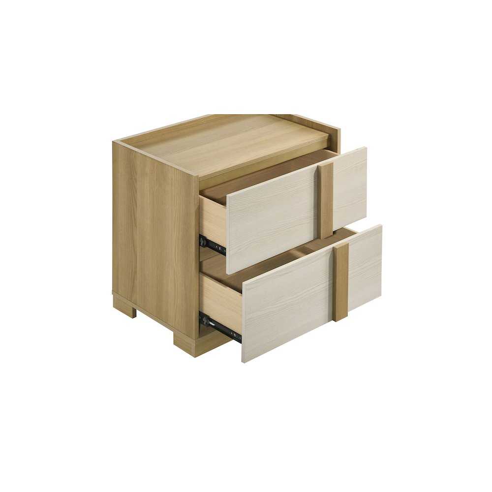 Hyland 2-drawer Nightstand Bedside Table Natural