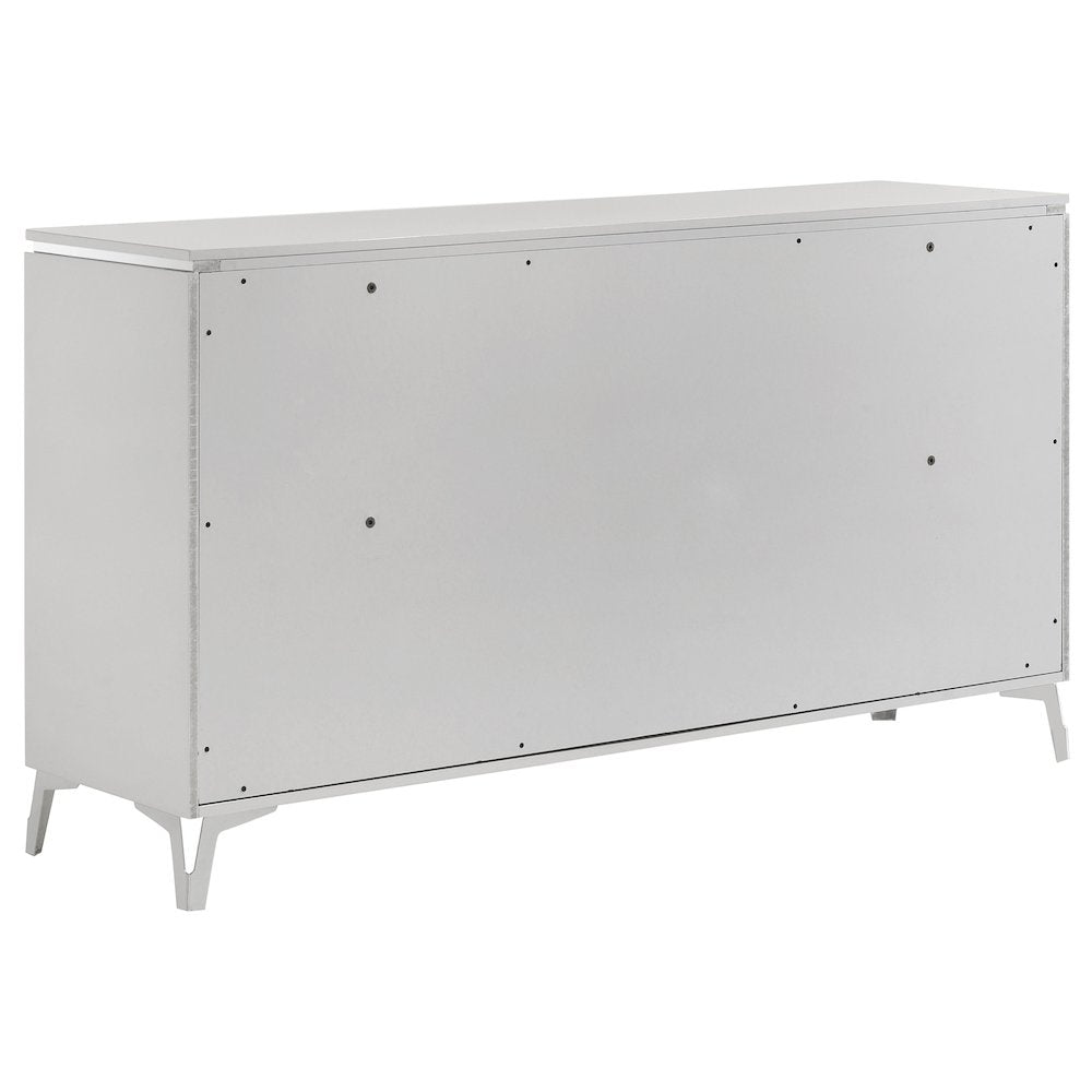 Cassia 6-drawer Bedroom Dresser Cabinet White High Gloss