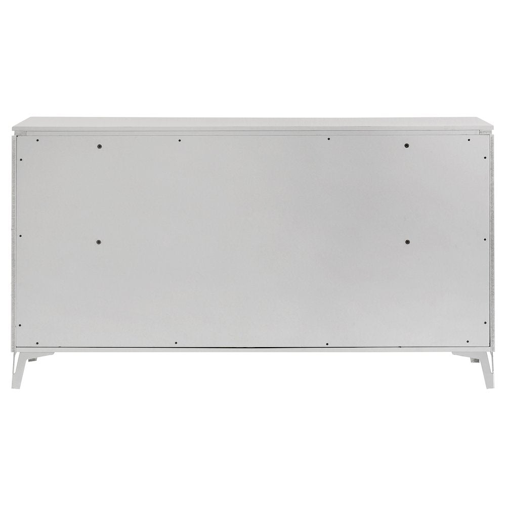 Cassia 6-drawer Bedroom Dresser Cabinet White High Gloss