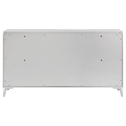 Cassia 6-drawer Bedroom Dresser Cabinet White High Gloss