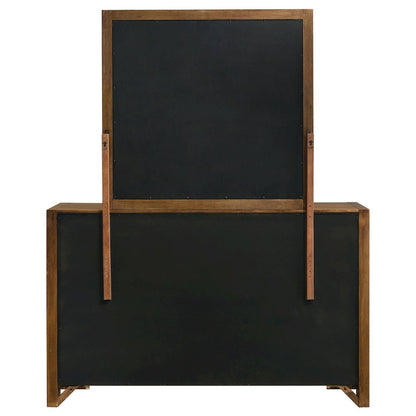 Adderley 8-drawer Bedroom Dresser and Mirror Warm Brown