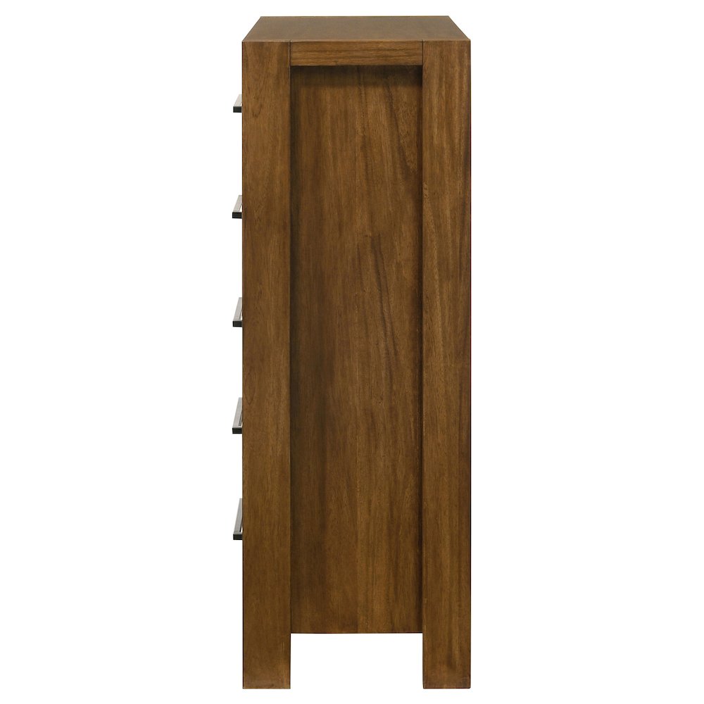 Adderley 5-drawer Bedroom Chest of Drawers Warm Brown