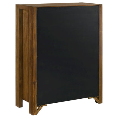 Adderley 5-drawer Bedroom Chest of Drawers Warm Brown