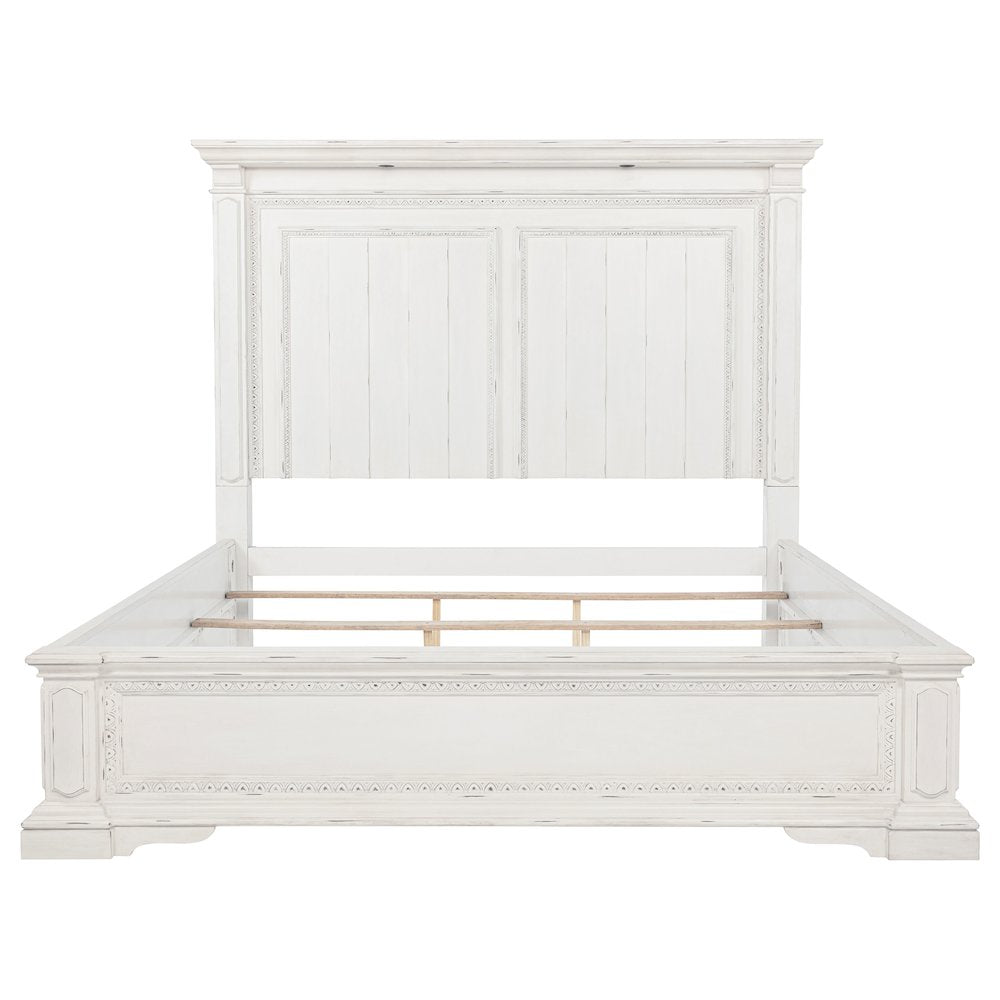 McKinney Eastern King LED Light Panel Bed Vintage White