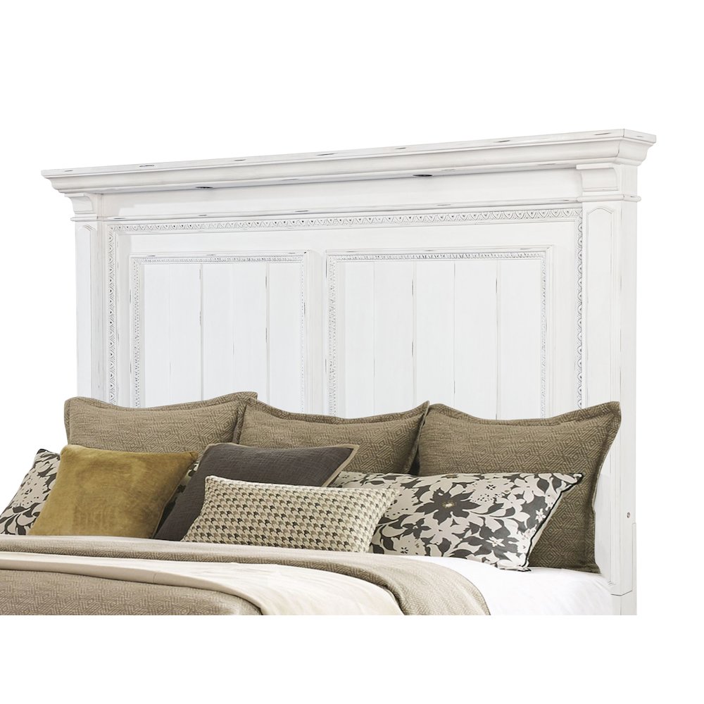 McKinney Eastern King LED Light Panel Bed Vintage White